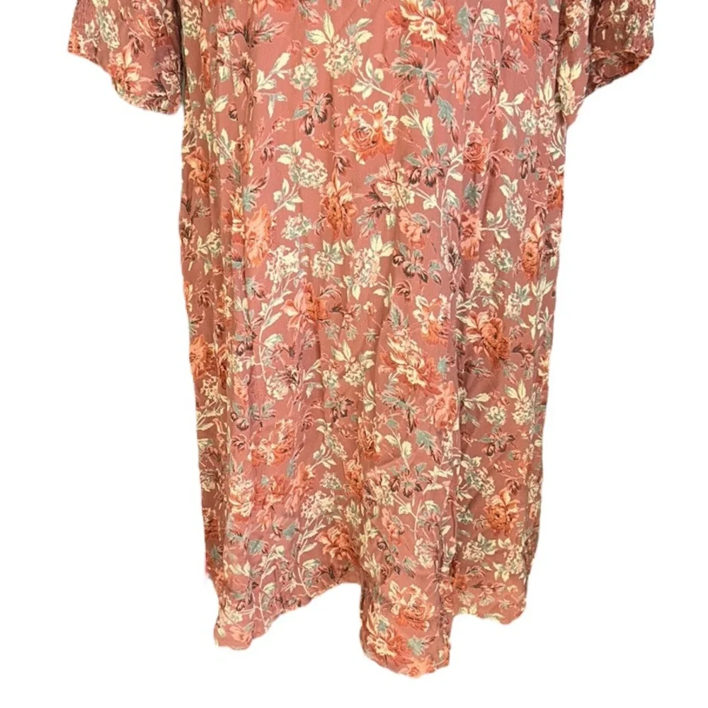 April Cornell Floral Print Wrap Front Chiffon Midi Dress - XL - Picture 4 of 13